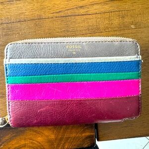 Fossil multicolored wallet